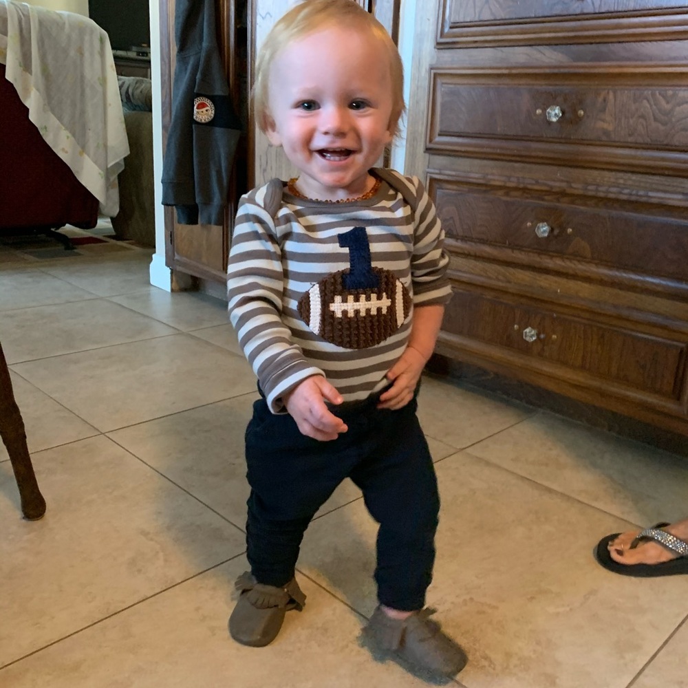 Football 🏈 Themed “1” Onesie